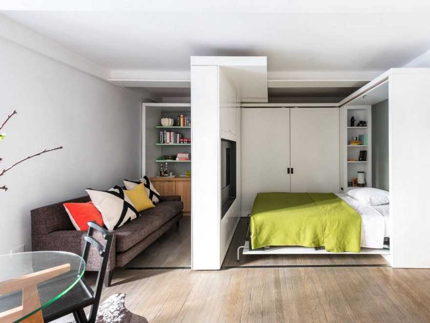 Дизайн квартиры-студии (119 фото): проект интерьера уютной гостиной комнаты, малогабаритной и прямоугольной с одним окном, лучшие идеи
