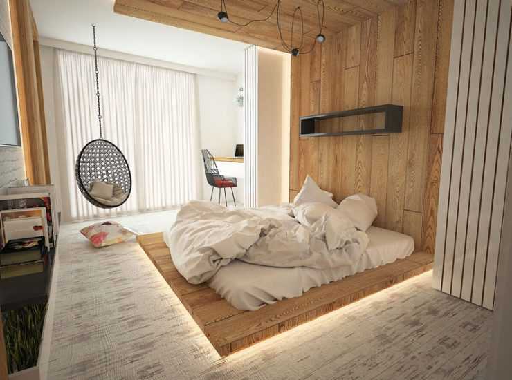 Кровать-подиум: 45 стильных фото и идей дизайна