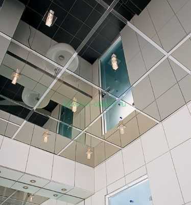 Зеркальный потолок в современном интерьере: фото, материалы, способы крепления