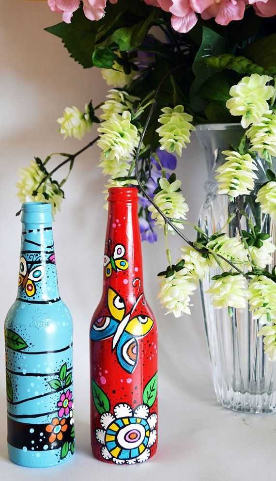 Декор бутылок своими руками в домашних условиях разными способами и материалами