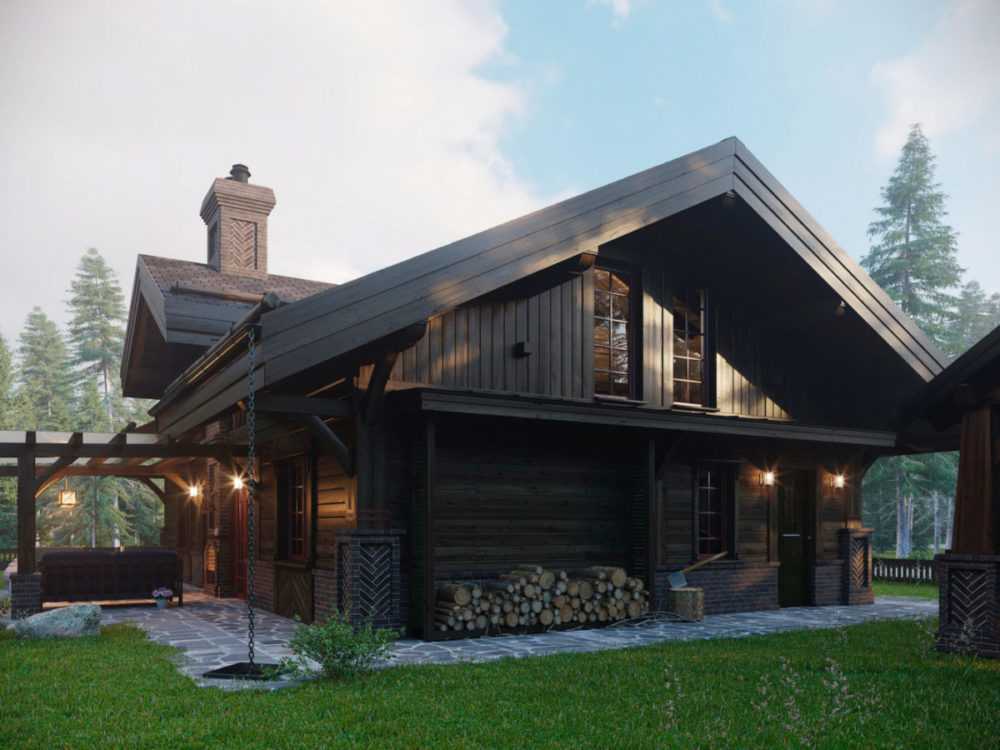 Одноэтажные дома шале (23 фото): проекты и размеры домов с террасой, из бруса и кирпича, деревянный и с пеноблоков, с гаражом и мансардой