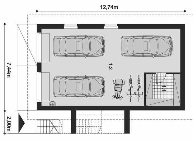 Проект гаража на 2 машины (63 фото): гараж на два автомобиля с мансардой, постройка с хозблоком, мастерской и жилым вторым этажом