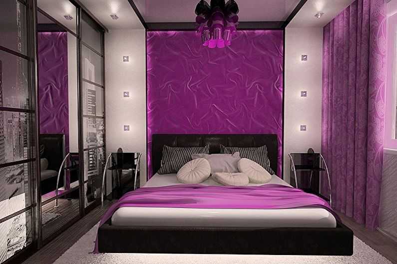 Сиреневая спальня — 130 фото примеров сочетания сиреневого цвета (с разными оттенками) в дизайне интерьера