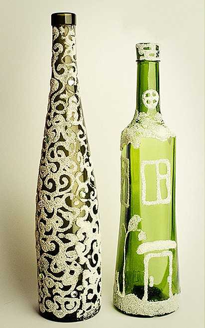 Вазы из стеклянных бутылок: декор, роспись и обрезка - сделай сам - медиаплатформа миртесен