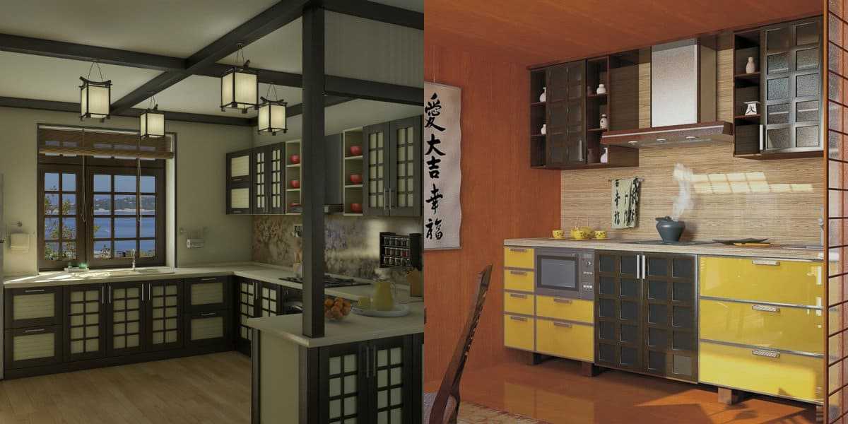 Дизайн современной кухни из японии - минимализм и современные 
			материалы