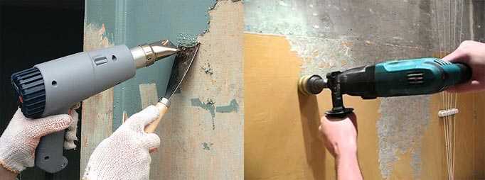 Как снять старую краску со стен?