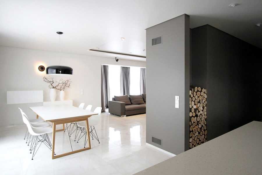 Кухня-гостиная в стиле «минимализм» (32 фото): дизайн интерьера малогабаритных помещений