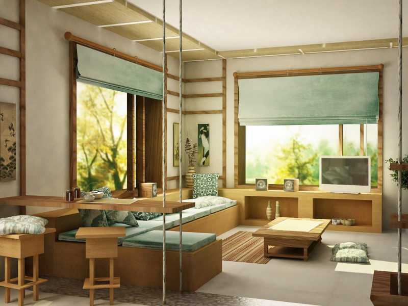 Японский стиль в интерьере - дизайн кухни, гостиной, прихожей, ванной