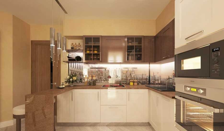 Бежево-коричневая кухня (48 фото): дизайн и выбор кухонного гарнитура в шоколадно-бежевых тонах, примеры в интерьере