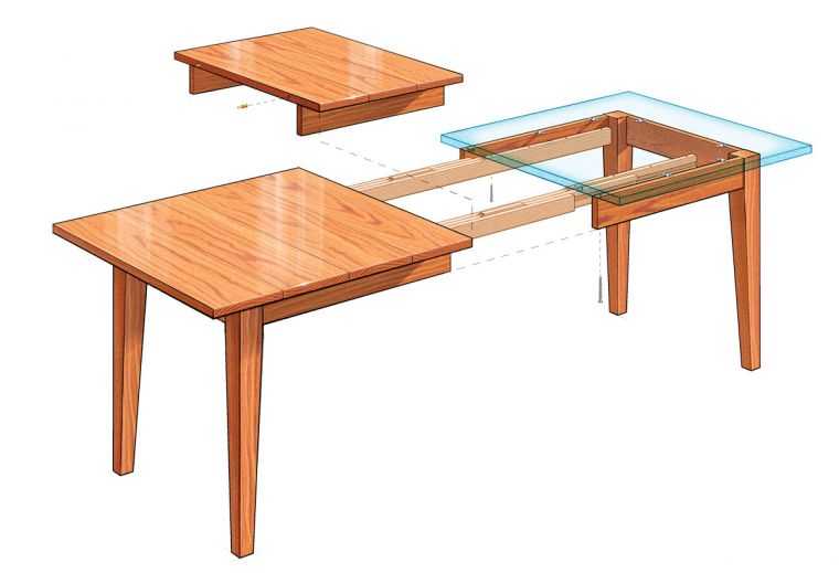 Раздвижной механизм для стола как называется