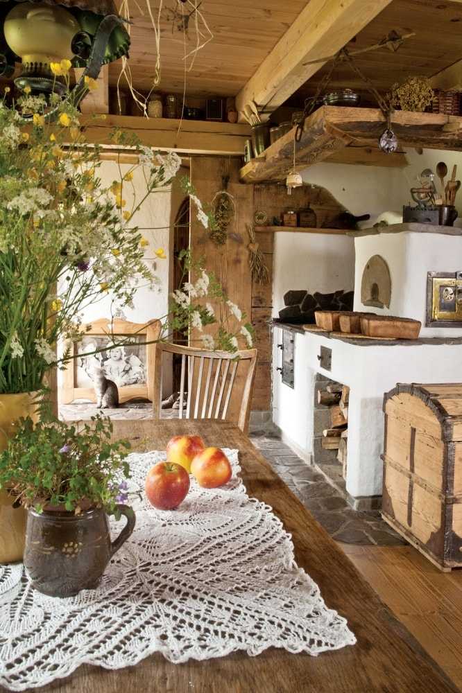 Деревенский стиль в интерьере загородного дома, деревенский интерьер в русском стиле своими руками