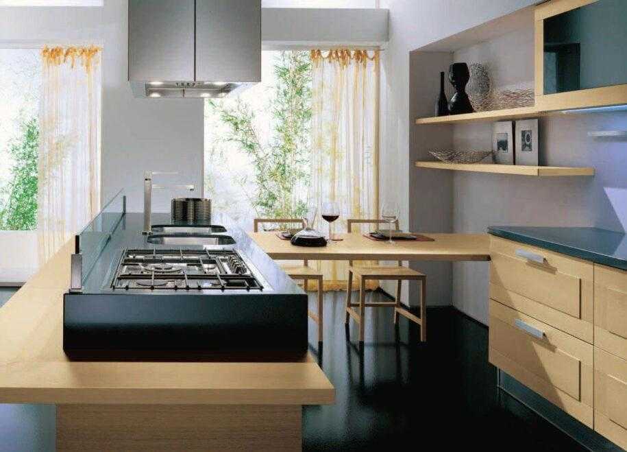 Дизайн кухни в современном стиле: самостоятельный проект интерьера со встроенной техникой, интересные модели
 - 26 фото