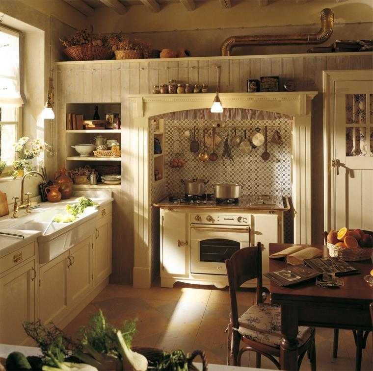 Кухня в деревенском стиле (74 фото): дизайн интерьера своими руками, выбор штор для маленькой комнаты в сельском стиле