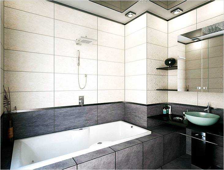 Дизайн плитки в ванной: красивые сочетания и особенности применения (150 фото)