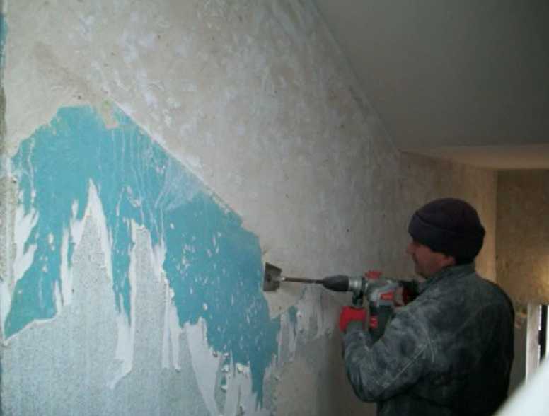 Как снять со стен на кухне старую краску?