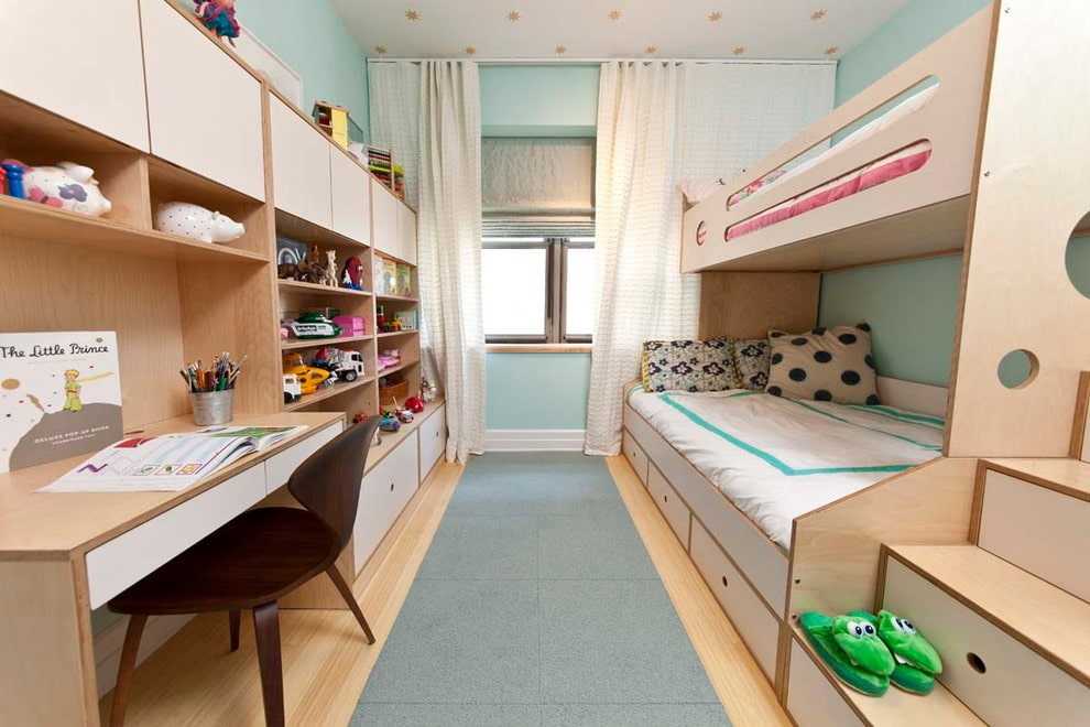 Детская комната для двух мальчиков - 75 фото интерьеров