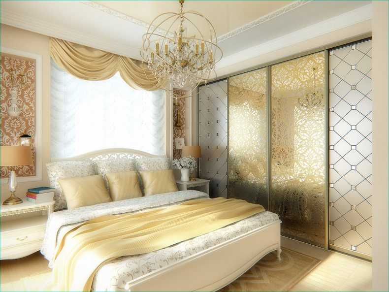 Золотая спальня - 100 фото идей оригинального дизайна и сочетания оттенков