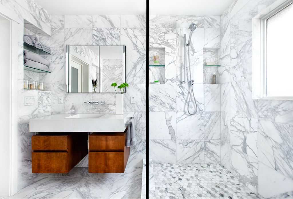 Мраморная ванная комната: 15 идей для современного дизайна