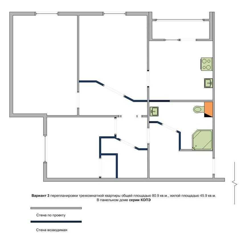 Перепланировка однокомнатной квартиры в двухкомнатную и не только: примеры и проекты для разной квадратуры с фото