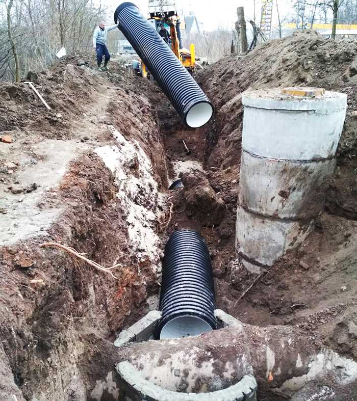 Прокладка канализационных труб в земле: технология и правила для частного дома