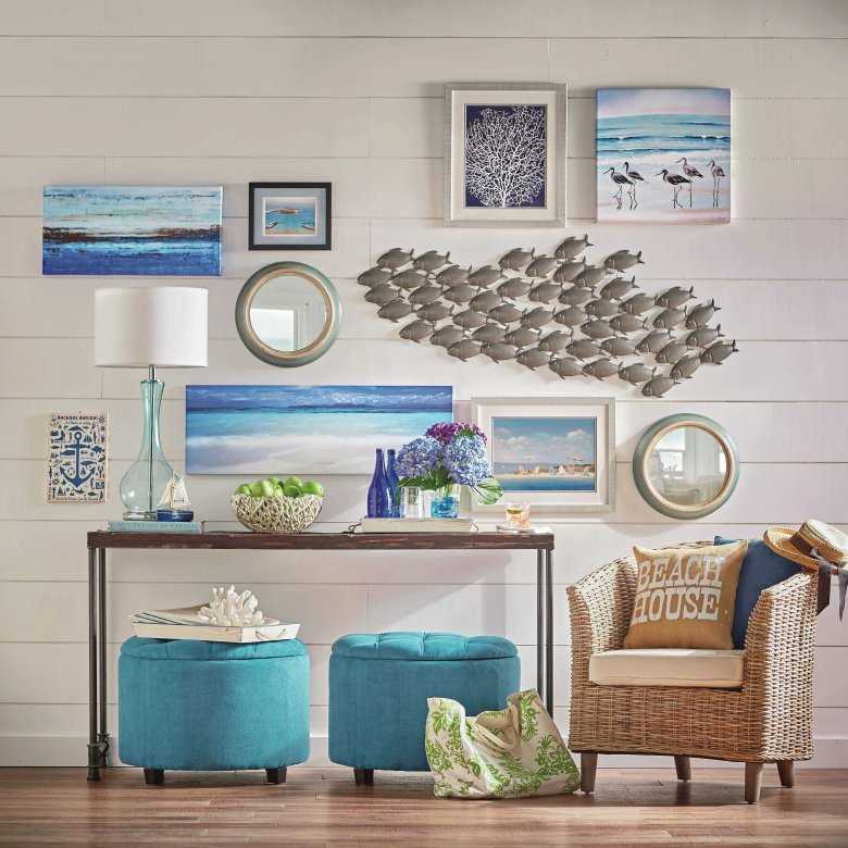 Морской стиль в интерьере – дизайн комнаты в морском стиле – как оформить своими руками + фото