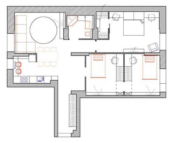 Перепланировка однокомнатной квартиры в двухкомнатную и не только: примеры и проекты для разной квадратуры с фото