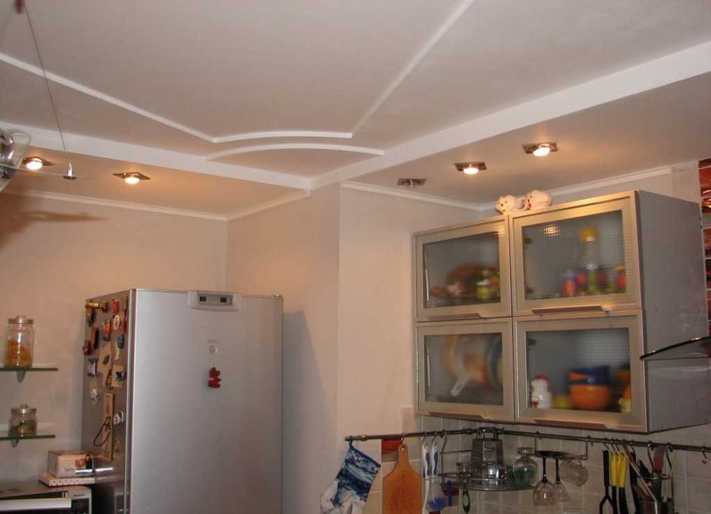 Потолки из гипсокартона на кухне — идеи, фото, варианты отделки