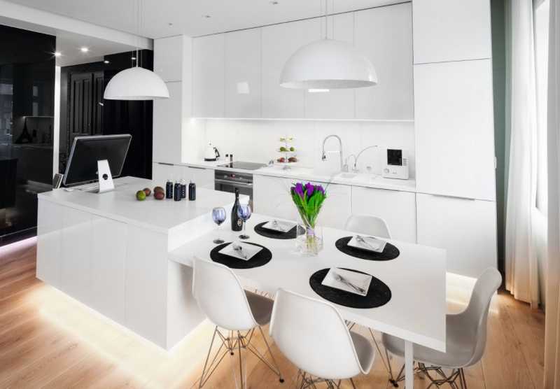120 фото самых красивых белых кухонь в интерьере