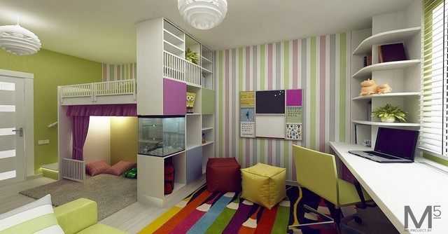 Дизайн интерьера детской комнаты: фото идей детской комнаты для детей разного возраста