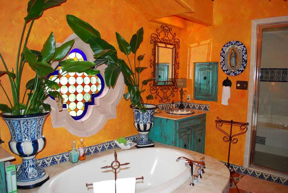 Мексиканский стиль (44 фото): интерьер кухни дома и квартиры, дизайн спальной комнаты, мебель для ванной